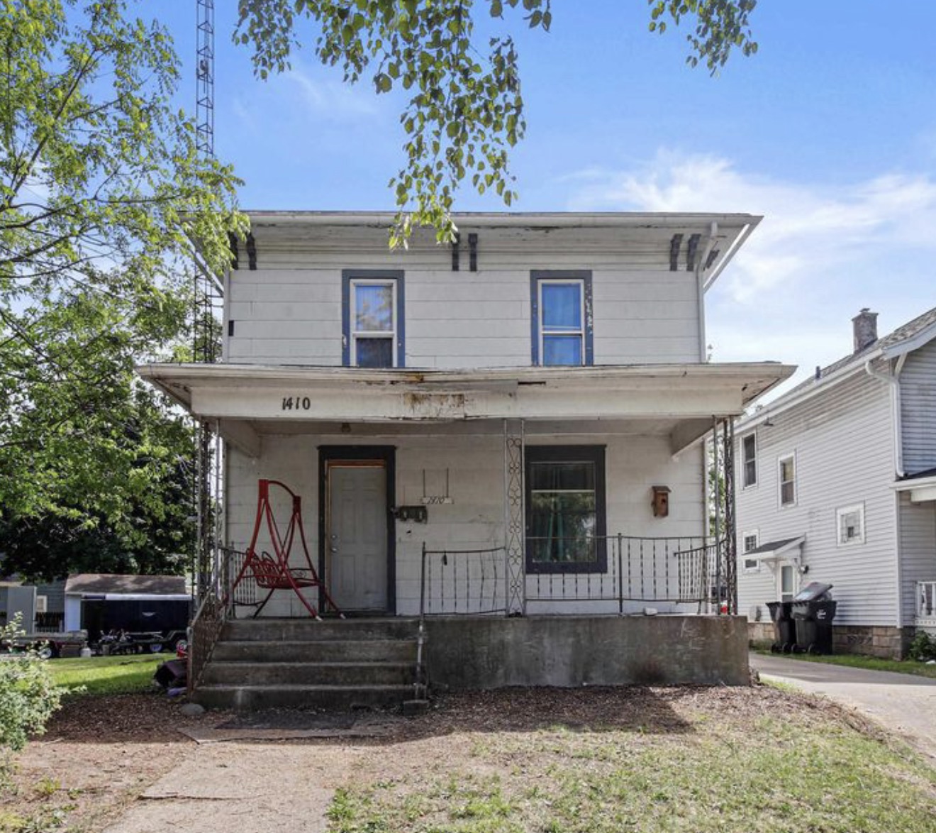 The two-story Italianate house at 1410 White Avenue in Beloit