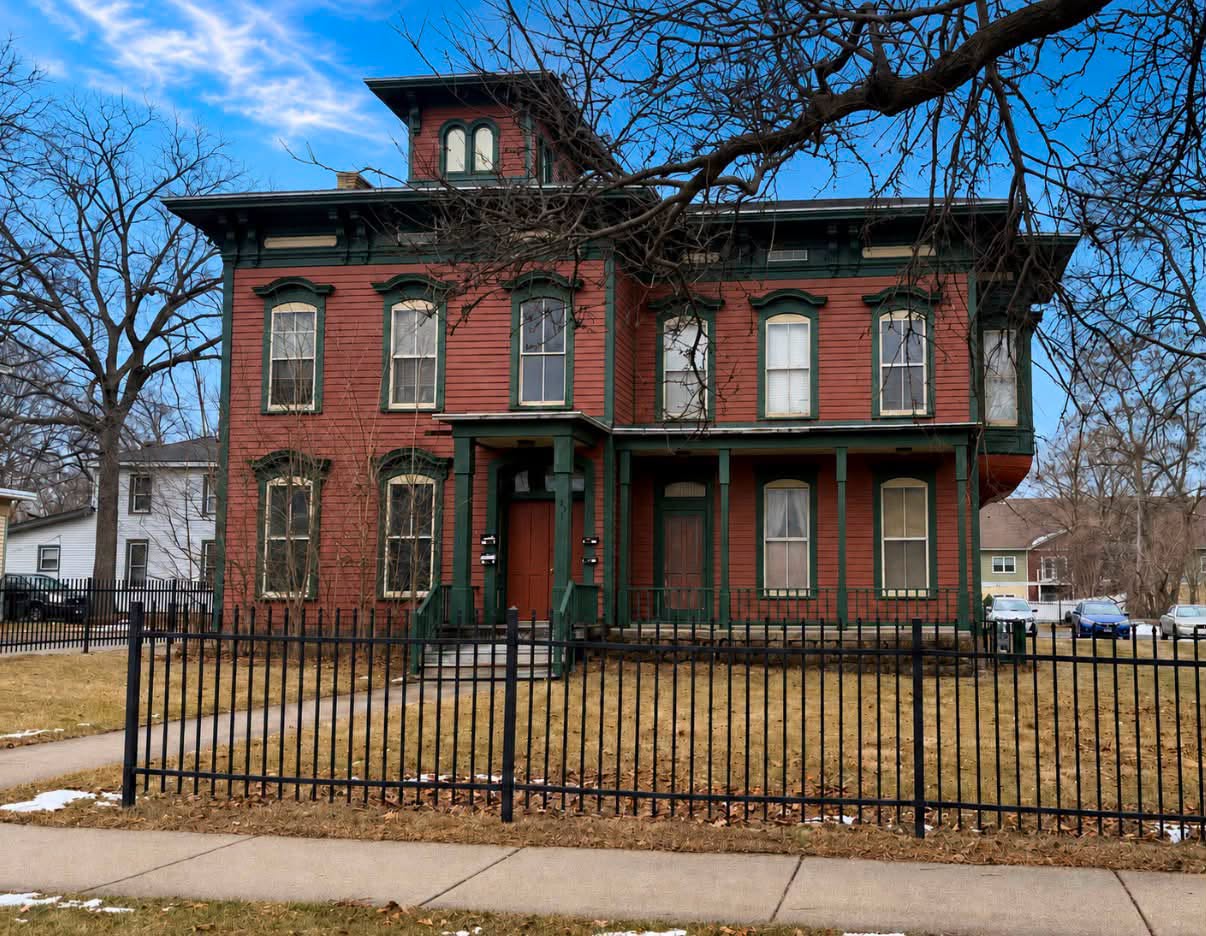 The Italianate Charles H. Parker House at 231 Roosevelt Avenue in Beloit